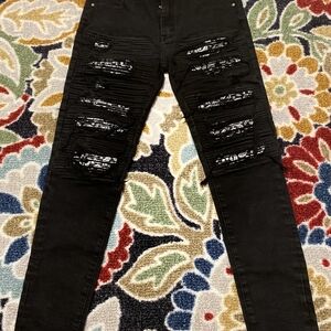 AMIRI Bandana Thrasher Jeans Aged Black